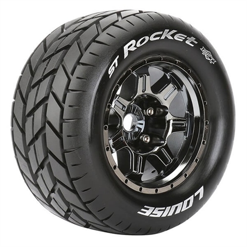 LOUISE RC ST-ROCKET 1/8 SPORT 0" OFFSET HEX 17MM BLACK E-R
